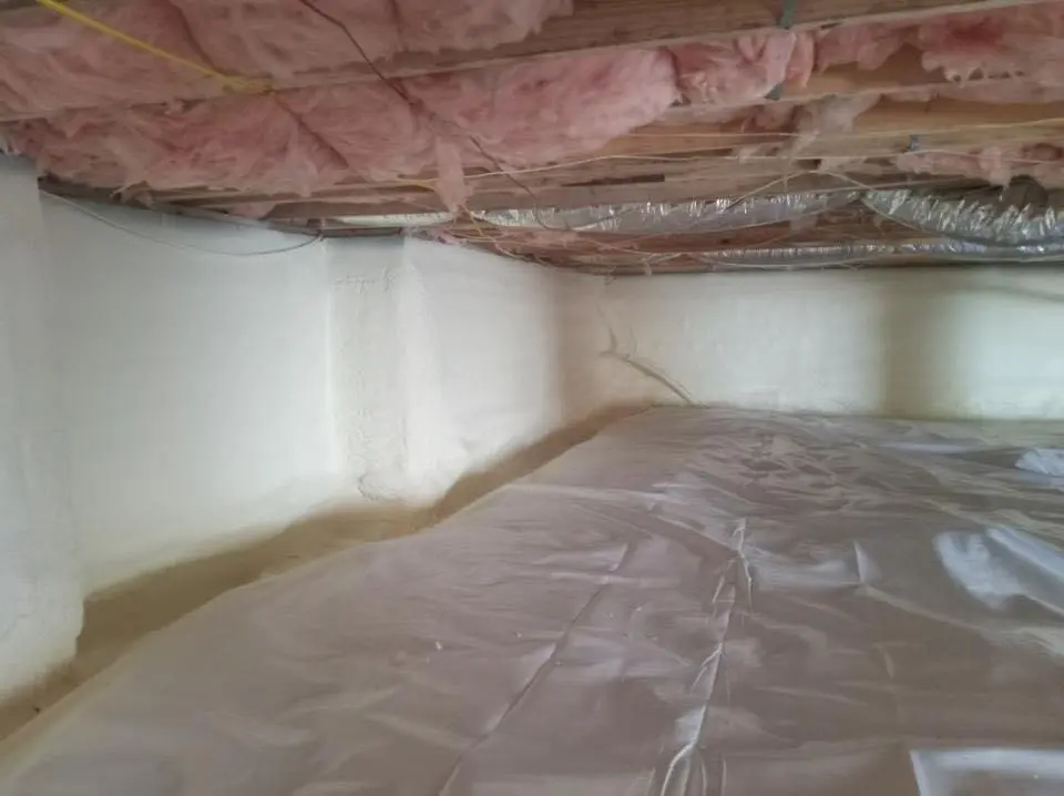 Crawl space encapsulation with closed-cell spray foam for Spray Foam Roofing Repair in Hanford